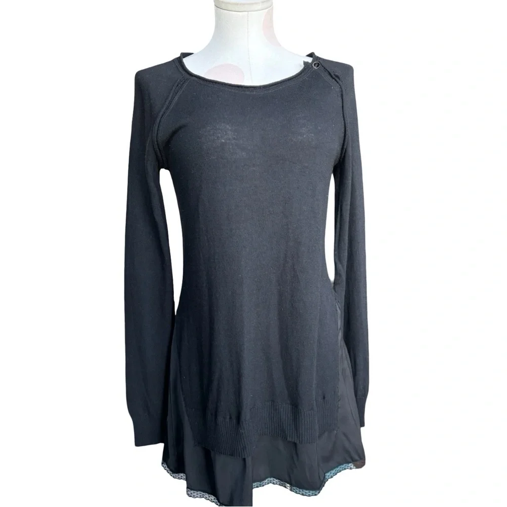 Siste’s – Tunic Sweater Dress – Charcoal Gray – Medium -